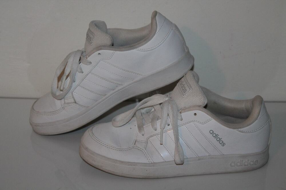Adidas Breaknet Sleek Casual Sneakers, FY9504, White, Mens US 5 or 5Y